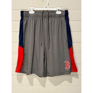 Fanatics Boston Red Sox Mens Large Grey Athletic Basketball Shorts MLB Streetwea